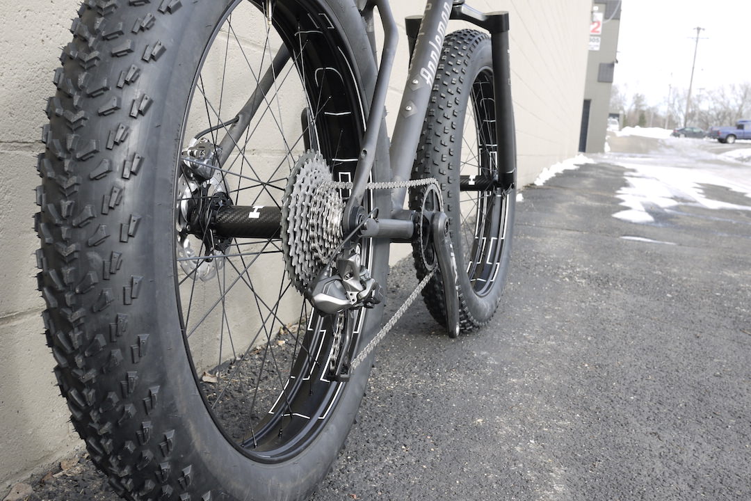 Appleman custom carbon fatbike drivetrain with 24 inch wheels