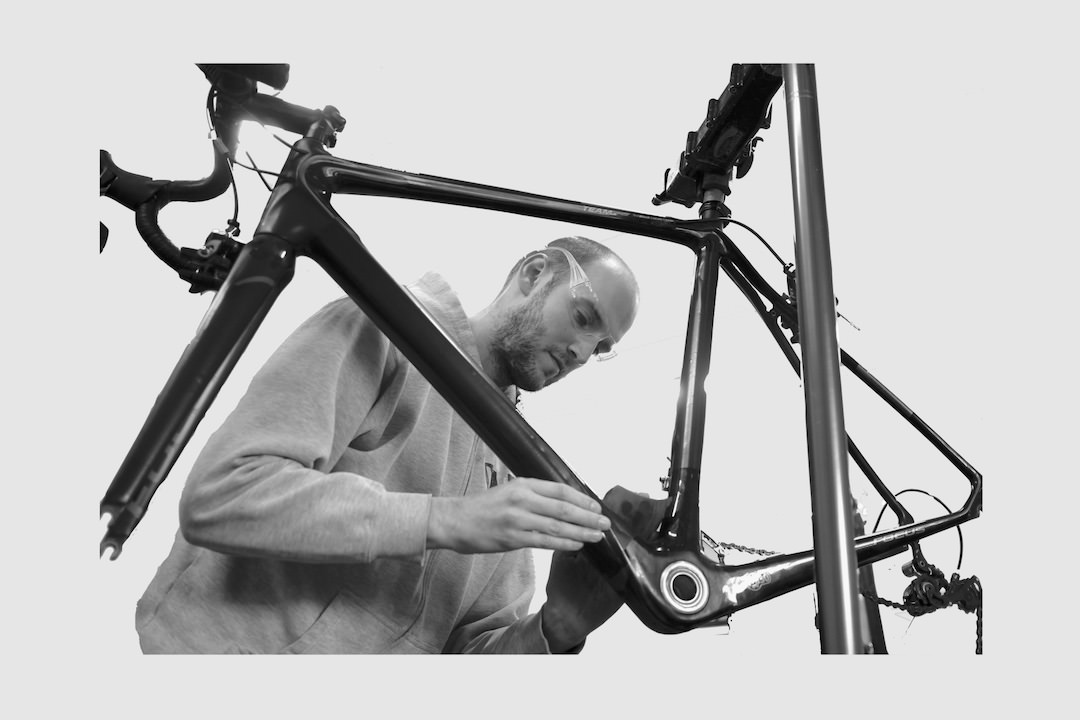 Matt Appleman Repairing a carbon fiber bike